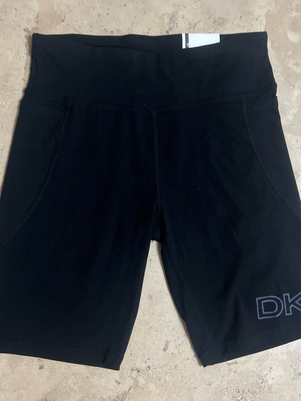 DKNY Black Logo Bike Shorts